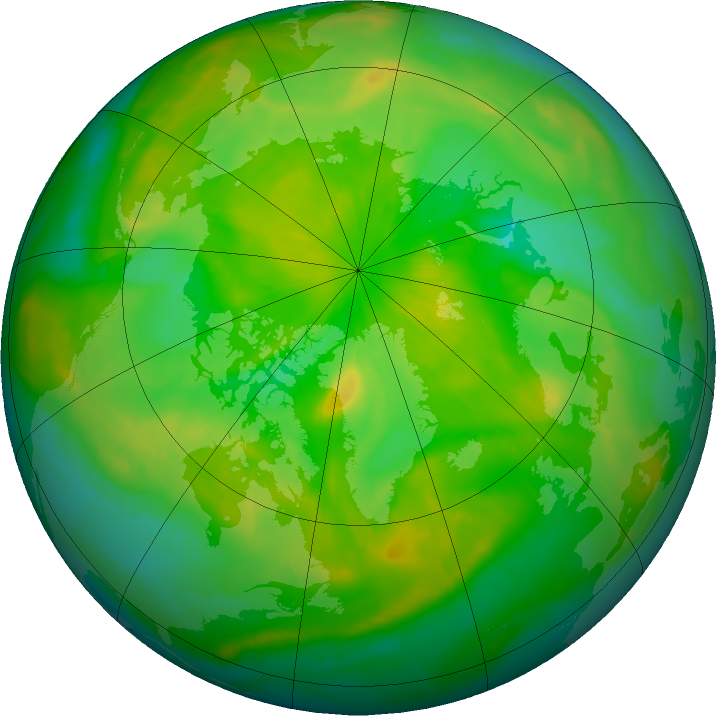 Arctic ozone map for 19 June 2016